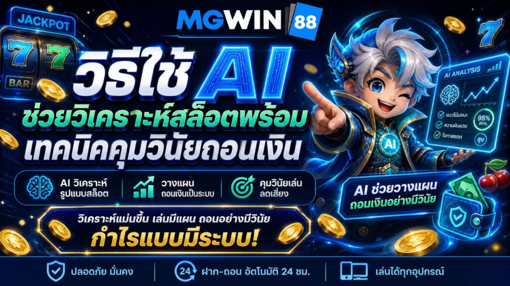 วิธีใช้ AI ช่วยวิเคราะห์สล็อต พร้อมเทคนิคคุมวินัยถอนเงิน